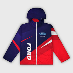 Ветровка с капюшоном женская ФОРД FORD, цвет: 3D-белый