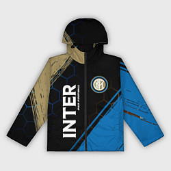 Ветровка с капюшоном женская INTER Pro Football Краска, цвет: 3D-черный