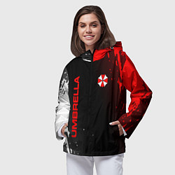 Ветровка с капюшоном женская Resident evil амбрелла, цвет: 3D-черный — фото 2