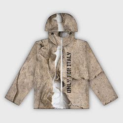 Ветровка с капюшоном женская Только для Италии Мешковина Рваньё Only for Italy, цвет: 3D-белый