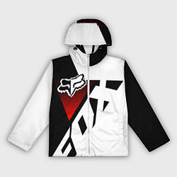 Ветровка с капюшоном женская FOX RACING - ФОКС ЧЕРНЫЙ И БЕЛЫЙ, цвет: 3D-белый