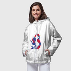 Ветровка с капюшоном женская Системный мир, цвет: 3D-белый — фото 2