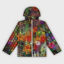 Ветровка с капюшоном женская Диско шар, цвет: 3D-белый