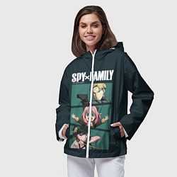 Ветровка с капюшоном женская SPY X FAMILY СЕМЬЯ ШПИОНА ЛОЙД, АНЯ, ЙОР, цвет: 3D-белый — фото 2