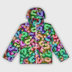 Ветровка с капюшоном женская ВОПРОСИТЕЛЬНЫЕ, цвет: 3D-белый