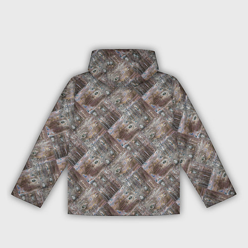 Женская ветровка Старый потертый деревянные паркет / 3D-Черный – фото 2