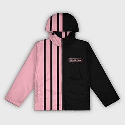 Ветровка с капюшоном женская BLACKPINK HALF BLACK-PINK MINI LOGO, цвет: 3D-черный