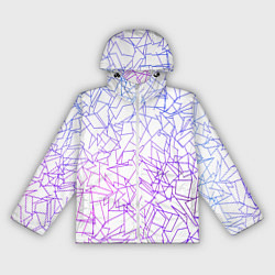 Ветровка с капюшоном женская Geometric Distortion, цвет: 3D-белый