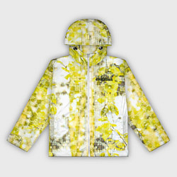 Ветровка с капюшоном женская РОССИЯ БЕРЕЗЫ ПРЯМОУГОЛЬНИКИ, цвет: 3D-белый