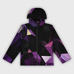 Ветровка с капюшоном женская Полигональная магия, цвет: 3D-черный