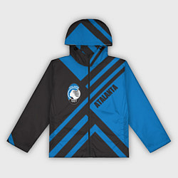 Ветровка с капюшоном женская Фанат клуба Аталанта, цвет: 3D-черный