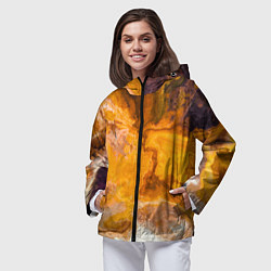 Ветровка с капюшоном женская Смерч Красок, цвет: 3D-черный — фото 2