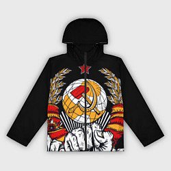 Женская ветровка Герб СССР на черном фоне