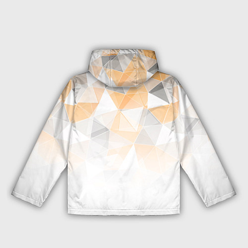 Женская ветровка Однотонный белый и желто-серый геометрический / 3D-Черный – фото 2