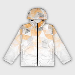 Женская ветровка Однотонный белый и желто-серый геометрический