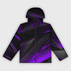 Женская ветровка Черно-фиолетовая геометрическая абстракция