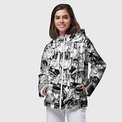 Ветровка с капюшоном женская Туалетный мальчик Ханако кун паттерн, цвет: 3D-белый — фото 2