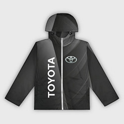 Ветровка с капюшоном женская Toyota - серая абстракция, цвет: 3D-белый