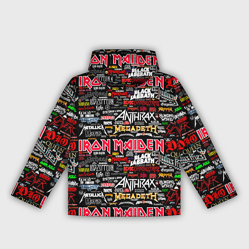 Женская ветровка Popular music artists of rock bands / 3D-Черный – фото 2