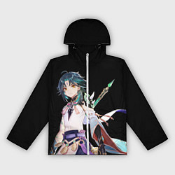 Ветровка с капюшоном женская Адепт Сяо - Минимализм, цвет: 3D-белый