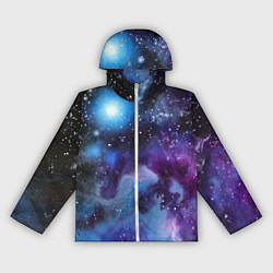 Ветровка с капюшоном женская Дым вселенной, цвет: 3D-белый