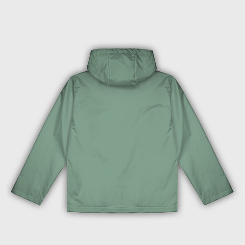 Женская ветровка Абстрактные зеленые линии на фоне цвета хаки / 3D-Черный – фото 2