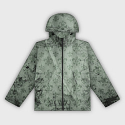 Ветровка с капюшоном женская Старая затёртая мешковина с принтом, цвет: 3D-черный