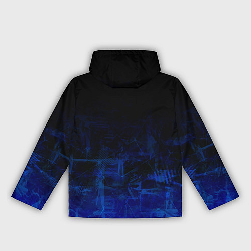 Женская ветровка Однотонный черный и темно синий гранжевый градиент / 3D-Черный – фото 2
