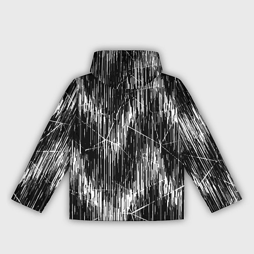 Женская ветровка Черно-белые штрихи, зигзаг / 3D-Черный – фото 2