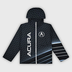 Ветровка с капюшоном женская Acura карбон, цвет: 3D-белый