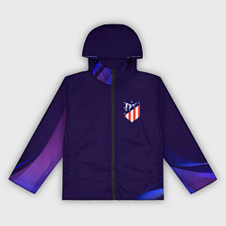Ветровка с капюшоном женская Фк Atletico абстракция, цвет: 3D-черный