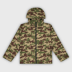 Ветровка с капюшоном женская Камуфляж ВСР-98 Флора, цвет: 3D-черный