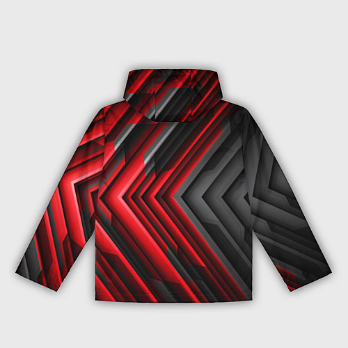 Женская ветровка Чёрно-красный паркет графика / 3D-Черный – фото 2