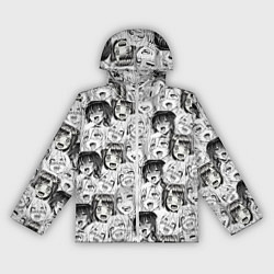 Ветровка с капюшоном женская Разные девушки Ахегао, цвет: 3D-белый