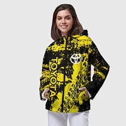 Ветровка с капюшоном женская TOYOTA, цвет: 3D-черный — фото 2