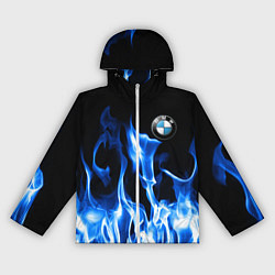 Ветровка с капюшоном женская BMW fire, цвет: 3D-белый
