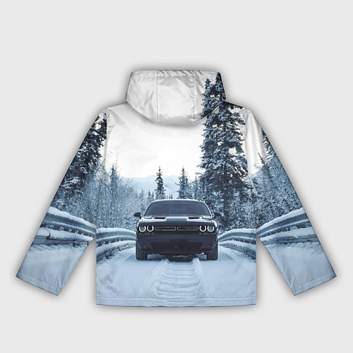 Женская ветровка Dodge in winter forest / 3D-Черный – фото 2