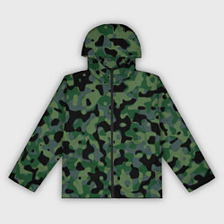 Ветровка с капюшоном женская Камуфляж WW2 Tropics Verdant, цвет: 3D-черный