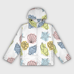 Ветровка с капюшоном женская Морские обитатели, цвет: 3D-белый