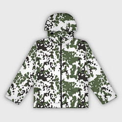 Ветровка с капюшоном женская Камуфляж M-84 Snow, цвет: 3D-черный