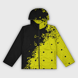 Ветровка с капюшоном женская Black & Yellow, цвет: 3D-черный