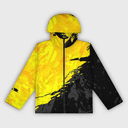 Ветровка с капюшоном женская Black and yellow, цвет: 3D-черный