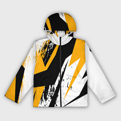 Ветровка с капюшоном женская Гоночная абстракция, цвет: 3D-черный