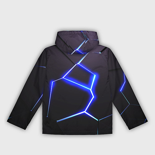 Женская ветровка Неоновый разлом плит / 3D-Черный – фото 2