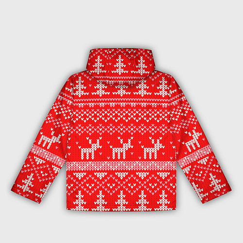 Женская ветровка Рождественский красный свитер с оленями / 3D-Черный – фото 2