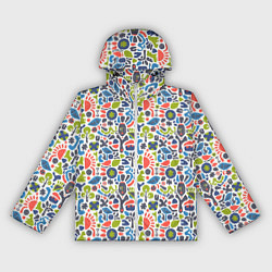 Ветровка с капюшоном женская Этно орнамент, цвет: 3D-белый