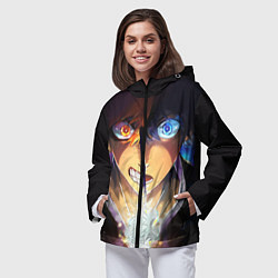 Ветровка с капюшоном женская Blue Lock anime, цвет: 3D-черный — фото 2