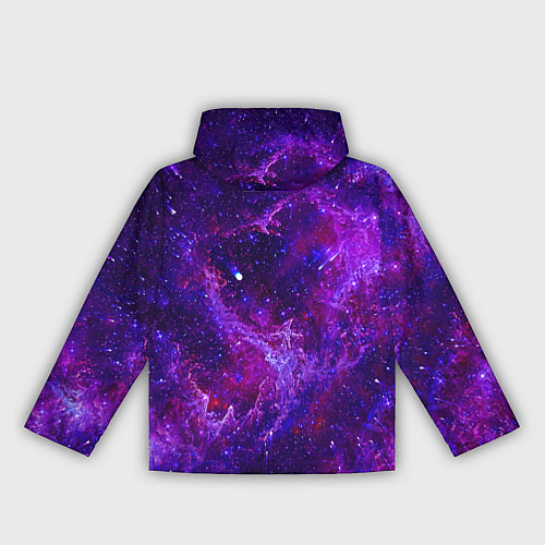 Женская ветровка Неоновый космос и звезды / 3D-Черный – фото 2