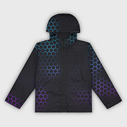 Ветровка с капюшоном женская Броня из стали градиент, цвет: 3D-черный