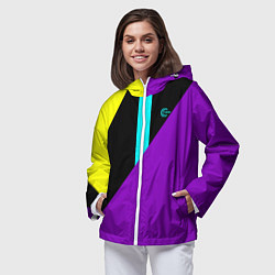 Ветровка с капюшоном женская FIRM прямиком из 80х, цвет: 3D-белый — фото 2